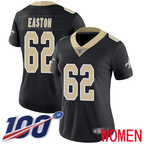 New Orleans Saints Limited Black Women Nick Easton Home Jersey NFL Football #62 100th Season Vapor Untouchable Jersey->youth nfl jersey->Youth Jersey